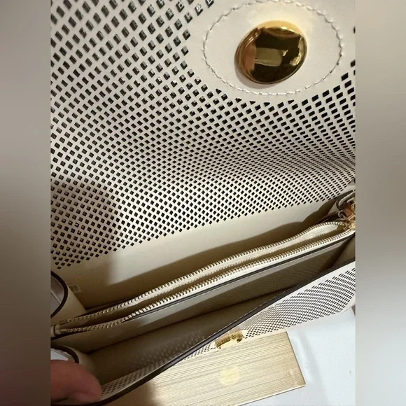 NWOT Tory Burch Perforated Crossbody/Shoulder Bag - Picture 7 of 8